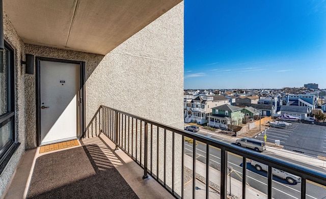 balcony with a residential view