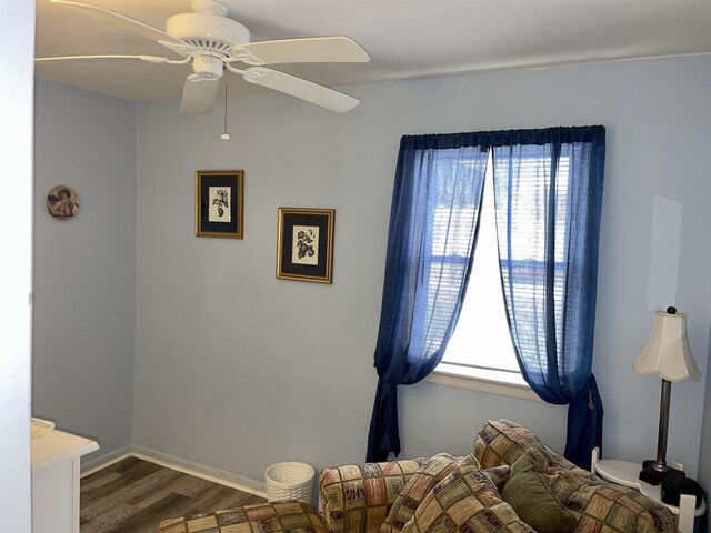 84018403 New Jersey Ave, Wildwood Crest, NJ 08260 - unfurnished bedroom with hardwood / wood-style floors and ceiling fan
