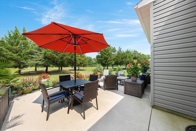 view of patio / terrace with outdoor lounge area