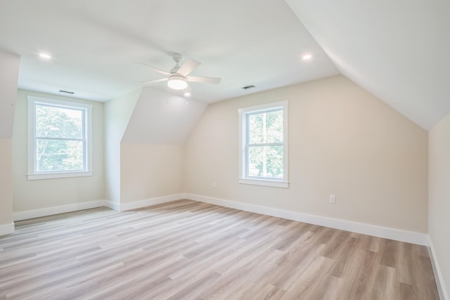 80 W Rising Sun Dr, Ocean View, NJ 08230 - bonus room featuring lofted ceiling, light wood finished floors, ceiling fan, and recessed lighting