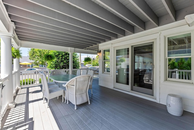 view of wooden deck