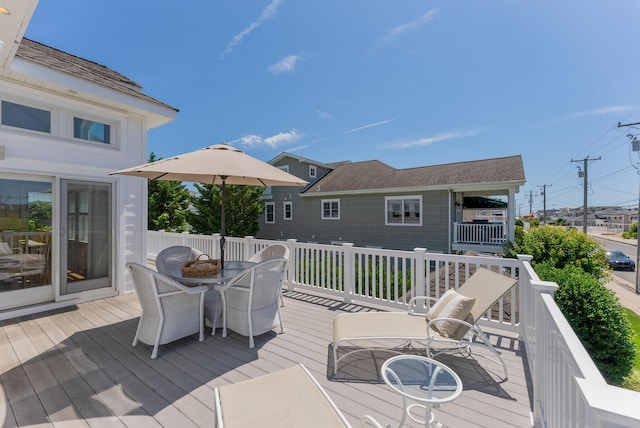 view of wooden deck