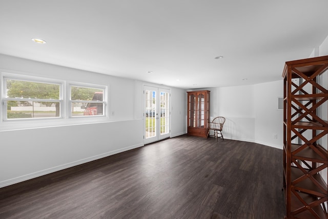 121 Roslyn Ave, North Cape May, NJ 08204 - spare room with healthy amount of natural light, wood finished floors, french doors, and recessed lighting