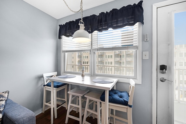 8401 Atlantic Ave # 405, Wildwood Crest, NJ 08260 - dining room with wood finished floors and baseboards