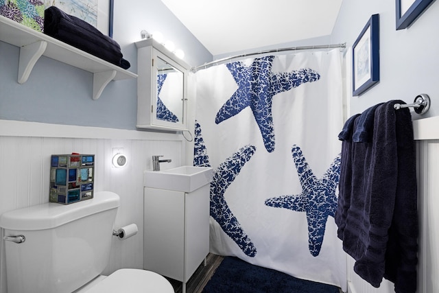8401 Atlantic Ave # 405, Wildwood Crest, NJ 08260 - bathroom with vanity and a shower with curtain
