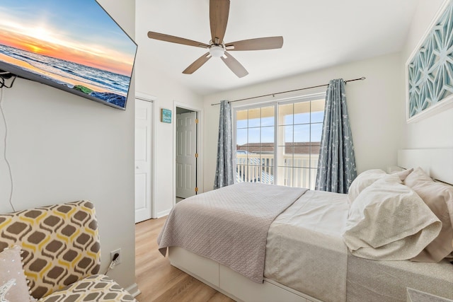 316 E 17th Ave Unit 6, North Wildwood, NJ 08260 - bedroom featuring wood finished floors and ceiling fan