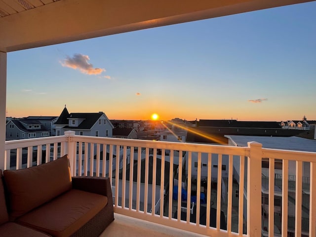 316 E 17th Ave Unit 6, North Wildwood, NJ 08260 - balcony at dusk with a residential view