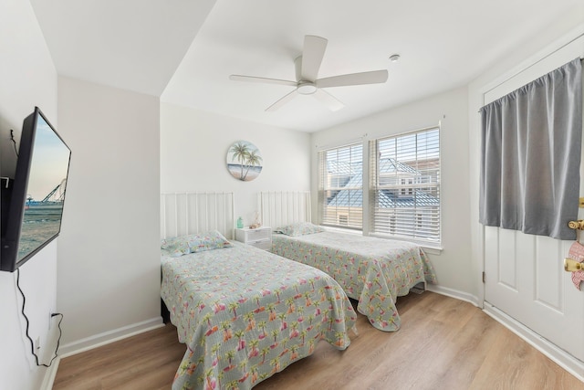 316 E 17th Ave Unit 6, North Wildwood, NJ 08260 - bedroom featuring wood finished floors and ceiling fan