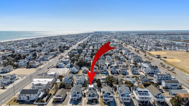 138 8th St, Avalon, NJ 08202 - aerial view of property and surrounding area featuring nearby suburban area and a nearby body of water
