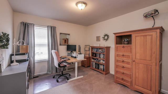 view of carpeted office