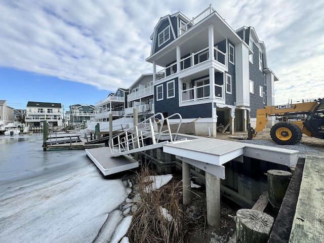 view of dock area