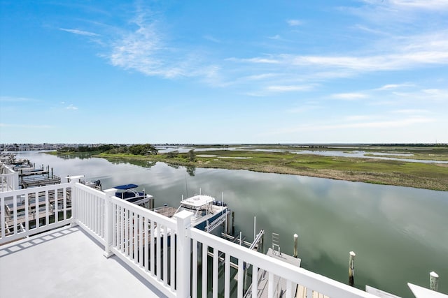 3328 Ocean Dr Unit 3328, Avalon, NJ 08202 - balcony featuring a water view, boat lift, and a dock