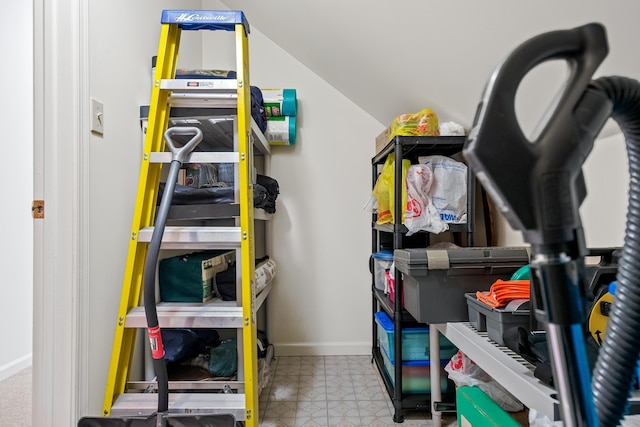 view of storage room