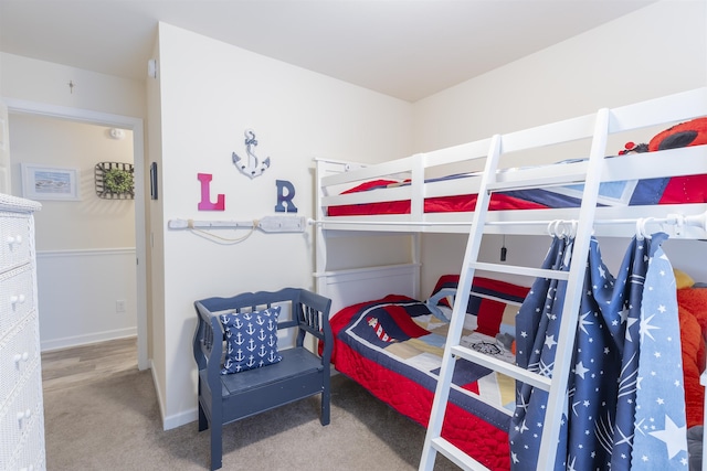 view of carpeted bedroom