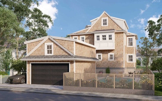 view of front facade featuring a garage