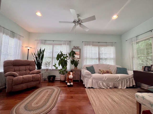 48 Wynndemere Ct, Cape May Court House, NJ 08210 - living room with plenty of natural light, wood finished floors, and recessed lighting
