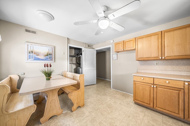 28 89th St, Sea Isle City, NJ 08243 - dining area featuring visible vents and ceiling fan