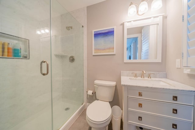 254 89th St Unit 1, Stone Harbor, NJ 08247 - bathroom featuring toilet, a shower stall, and vanity