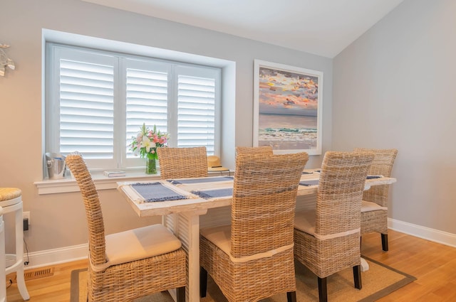 254 89th St Unit 1, Stone Harbor, NJ 08247 - dining area featuring light wood finished floors and baseboards