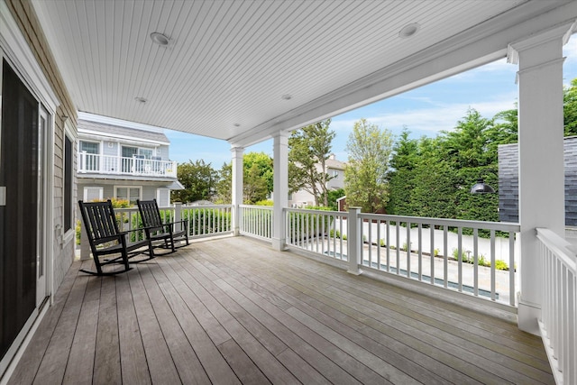 view of wooden deck