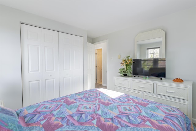 bedroom featuring a closet