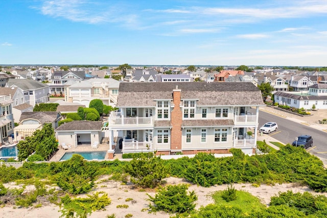 1 108th St, Stone Harbor, NJ 08247 - aerial view of residential area featuring a pool area