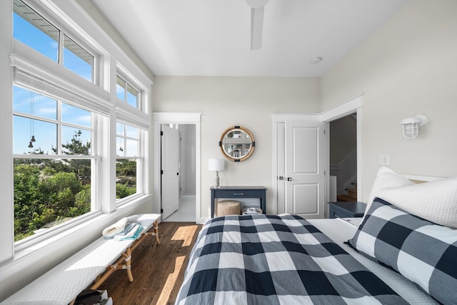 1 108th St, Stone Harbor, NJ 08247 - bedroom with wood finished floors and ceiling fan