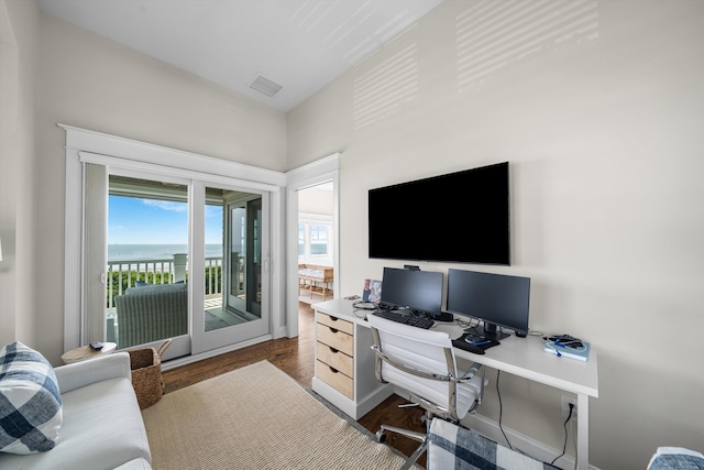 1 108th St, Stone Harbor, NJ 08247 - home office with wood finished floors and baseboards