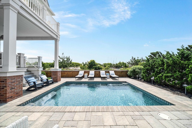 1 108th St, Stone Harbor, NJ 08247 - swimming pool featuring a patio and stairway