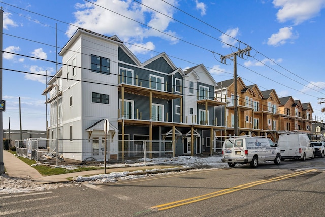 view of front of home with a residential view