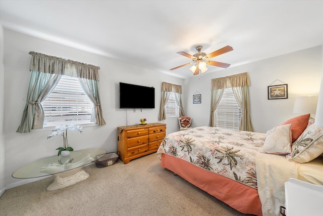 bedroom with ceiling fan