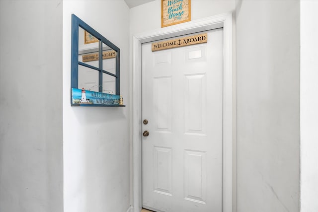 view of doorway to property