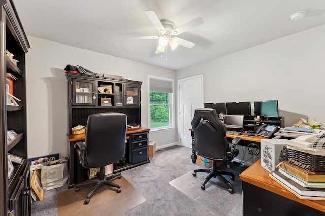 19 Canterbury Way, Cape May Court House, NJ 08210 - office featuring ceiling fan, carpet flooring, and baseboards
