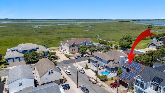 129 W Hollywood Ave, Wildwood Crest, NJ 08260 - aerial view of residential area with a large body of water and a pool