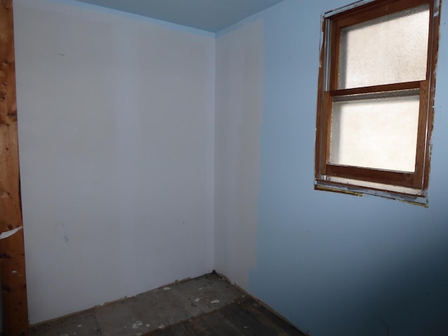 view of spare room