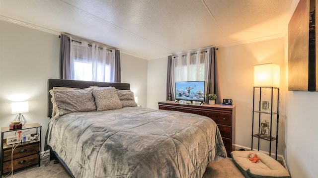 38 Kings Ln, Cape May Court House, NJ 08210 - bedroom with ornamental molding, carpet floors, and a textured ceiling