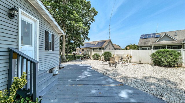 38 Kings Ln, Cape May Court House, NJ 08210 - wooden terrace with a fenced backyard