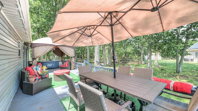 38 Kings Ln, Cape May Court House, NJ 08210 - deck featuring outdoor dining area