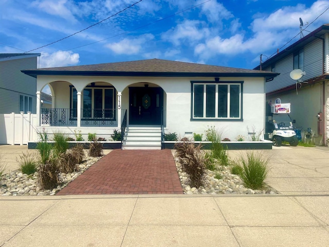 view of front of home with covered porch