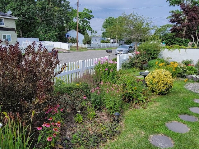 view of yard featuring fence private yard