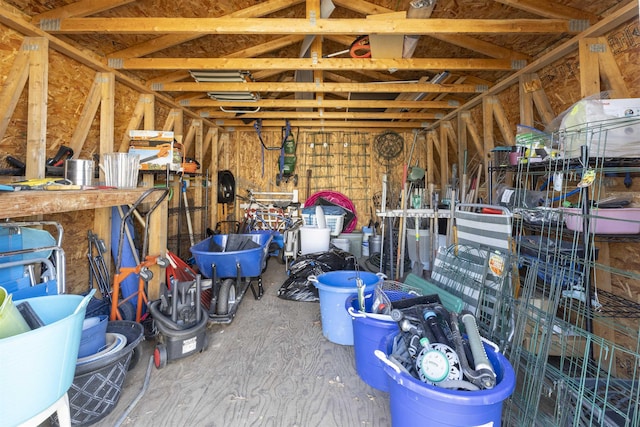 view of storage room