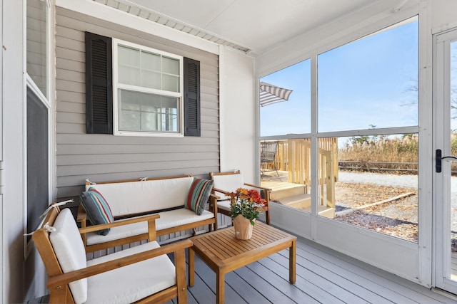 view of sunroom / solarium