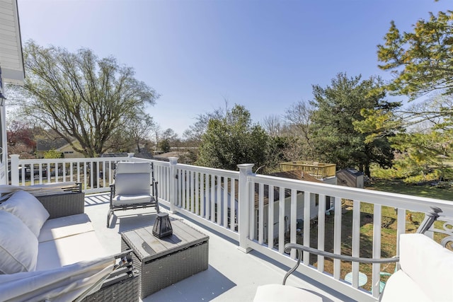 151 Stimpson Ln, West Cape May, NJ 08204 - wooden terrace with an outdoor hangout area