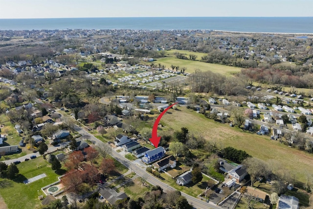 151 Stimpson Ln, West Cape May, NJ 08204 - aerial view of property and surrounding area featuring a large body of water and nearby suburban area