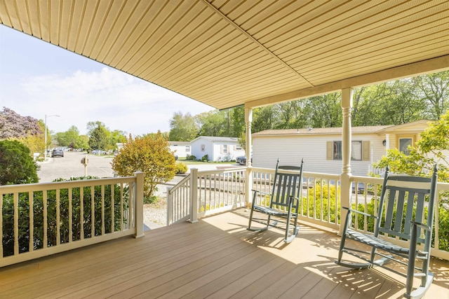 view of wooden terrace