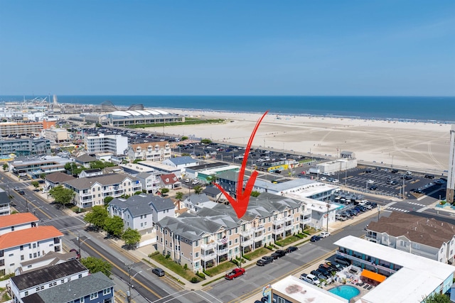 305 E Bennett Ave Unit A, Wildwood, NJ 08260 - aerial view of waterfront with a beach