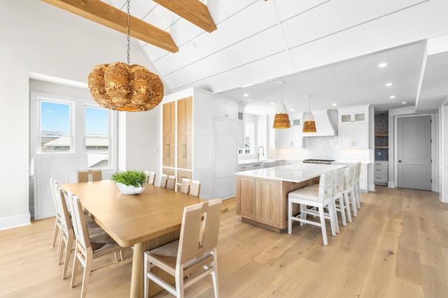 242 83rd St, Stone Harbor, NJ 08247 - dining room with light wood-style flooring and recessed lighting