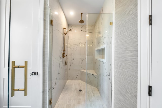 242 83rd St, Stone Harbor, NJ 08247 - full bath featuring a marble finish shower