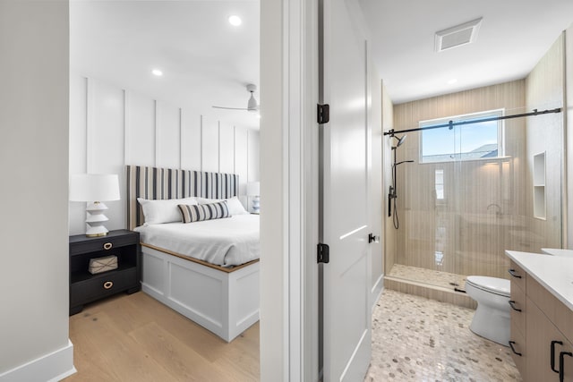 242 83rd St, Stone Harbor, NJ 08247 - bedroom with light wood-type flooring and recessed lighting