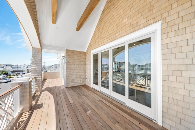 242 83rd St, Stone Harbor, NJ 08247 - wooden terrace featuring french doors